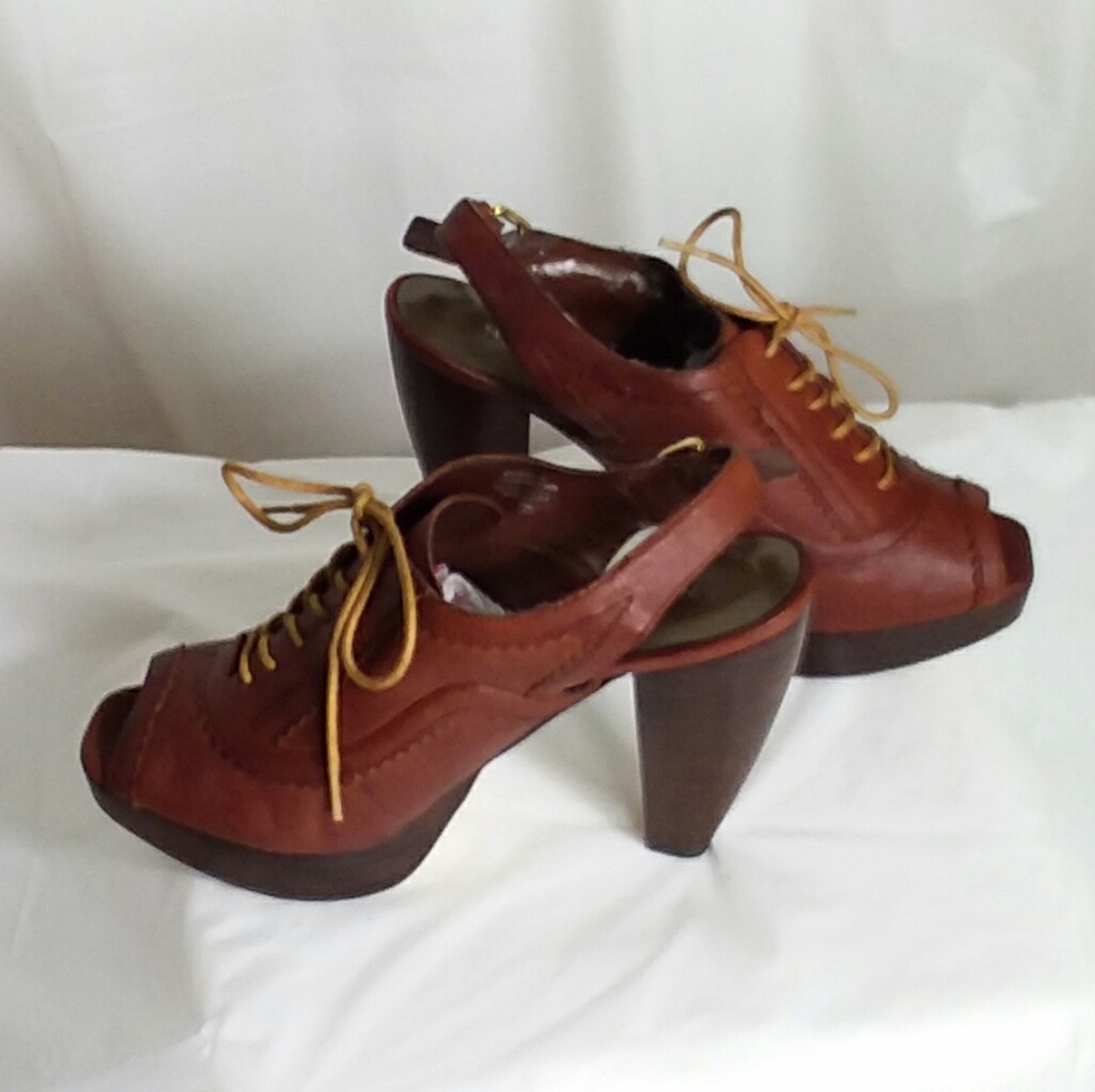 Nine West Brown Leather Clog - Picture 4 of 6